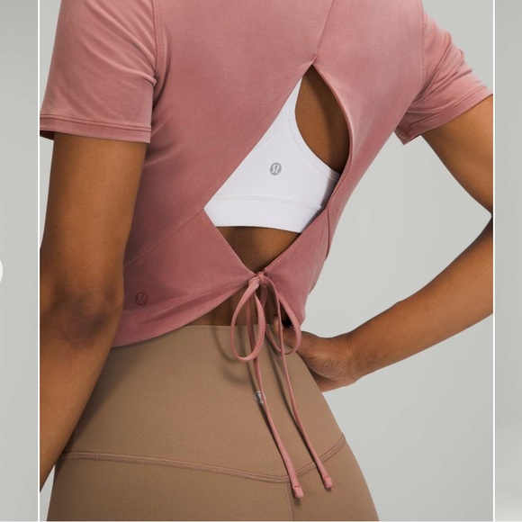 lululemon athletica Tops - Lululemon | Open Tie Back Short Sleeve